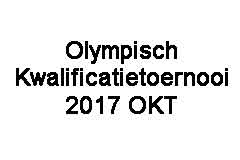Olympisch Kwalificatietoernooi 2017-OKT Datum Uitslagen Wedstrijden Logo