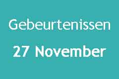 27 November Gebeurtenissen Nieuws Sport Evenementen Logo