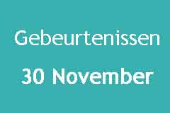 30 November Gebeurtenissen Nieuws Sport Overleden Logo
