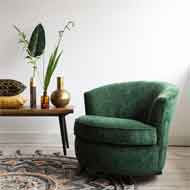 Klassieke Groene Fauteuil Dutchbone Freux Logo Klassieke Groene Fauteuil Dutchbone Freux Logo