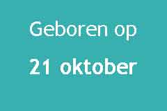 Geboren op 21 Oktober Verjaardag Logo