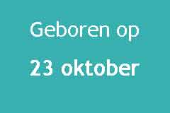 Geboren op 23 Oktober Verjaardag Logo
