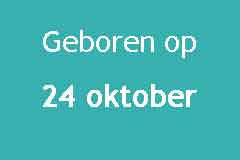 Geboren op 24 Oktober Verjaardag Logo