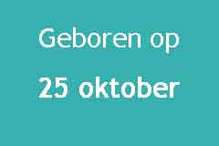 Geboren op 25 Oktober Verjaardag Logo