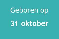 Geboren op 31 Oktober Verjaardag Beroemdheden Logo