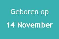 Geboren op 14 November Verjaardag Beroemdheden Logo