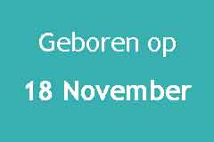 Geboren op 18 November Verjaardag Beroemdheden Logo