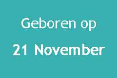 Geboren op 21 November Verjaardag Logo