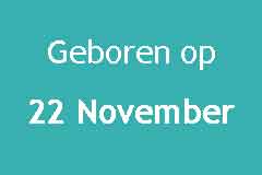 Geboren op 22 November Verjaardag Logo