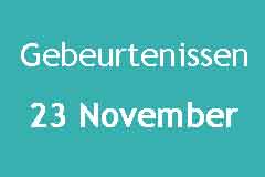 23 november Gebeurtenissen Nieuws Sport Logo
