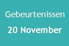 20 november Gebeurtenissen Nieuws Sport Evenementen Logo