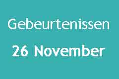 26 november Gebeurtenissen Nieuws Sport Evenementen Logo