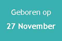 Geboren 27 November Verjaardag Beroemdheden Logo