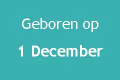 Geboren 1 December Verjaardag Beroemdheden Logo