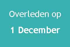 Beroemdheden Overleden 1 December Logo