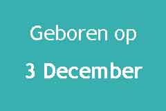 Geboren 3 December Verjaardag Beroemdheden Logo