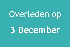 Beroemdheden Overleden 3 December Logo