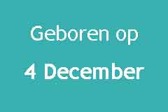 Geboren 4 December Verjaardag Beroemdheden Logo