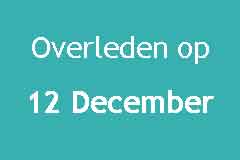 Beroemdheden Overleden 12 December  Logo