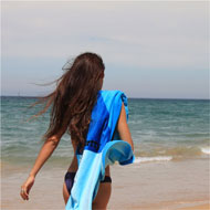 Strandhanddoek Blauw Vertty Logo Strandhanddoek Blauw Vertty Logo