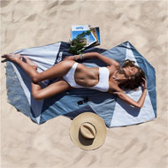 Vertty Enigma Strandlaken Grijs Blauw Logo Vertty Enigma Strandlaken Grijs Blauw Logo