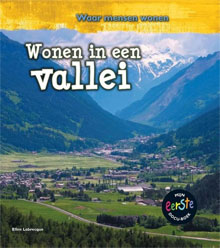Wonen in een vallei Kinderboek Waar mensen wonen Logo Wonen in een vallei Kinderboek Waar mensen wonen Logo