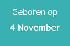 Beroemdheden geboren op 4 november Logo Beroemdheden geboren op 4 november Logo