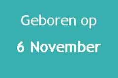 Beroemdheden geboren op 6 november Logo Beroemdheden geboren op 6 november Logo