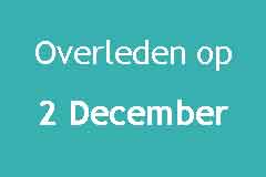 Beroemdheden Overleden 2 December Logo Beroemdheden Overleden 2 December Logo