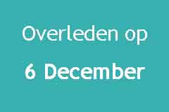 Beroemdheden Overleden 6 December Logo Beroemdheden Overleden 6 December Logo